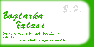 boglarka halasi business card